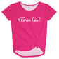 Farm Girl Pink  Knot Top