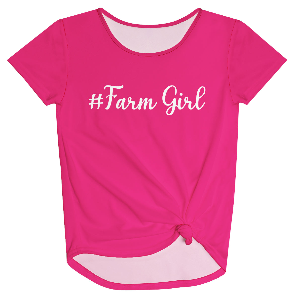 Farm Girl Pink  Knot Top