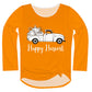 Happy Harvest Orange Long Sleeve Knot Top
