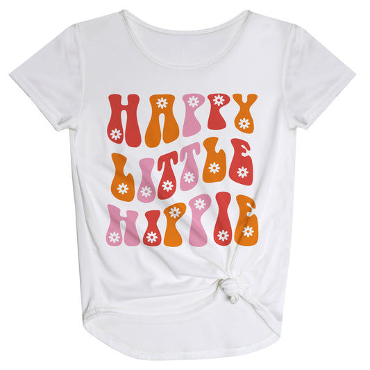 Happy Little Hippie White Knot Top