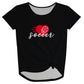 Love Soccer Black Knot Top