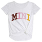 Mini White Short Sleeve Knot Top