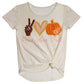 Peace Love Fall Beige Knot Top