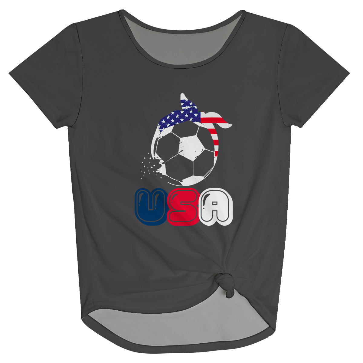 Soccer USA Gray Kno Top