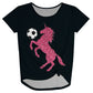 Soccer Unicorn Yellow Knot Top