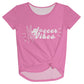 Soccer Vibes Pink Knot Top