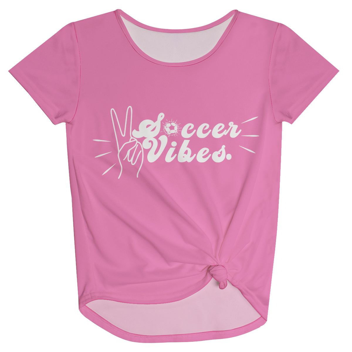 Soccer Vibes Pink Knot Top
