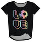 Soccer Love Black Knot Top