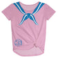 Sailor Personalized Monogram Pink Knot Top