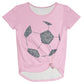 Soccer Ball Personalized Monogram Light Pink Knot Top - Wimziy&Co.