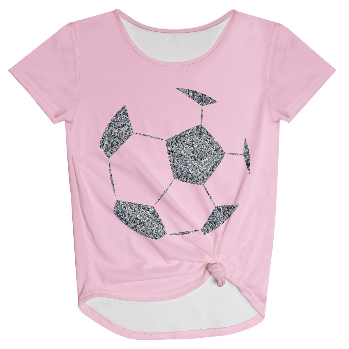 Soccer Ball Personalized Monogram Light Pink Knot Top - Wimziy&Co.