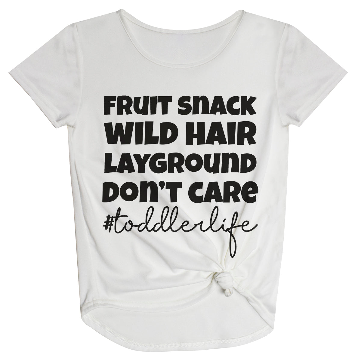 Toddlerlife White Short Sleeve Knot Top