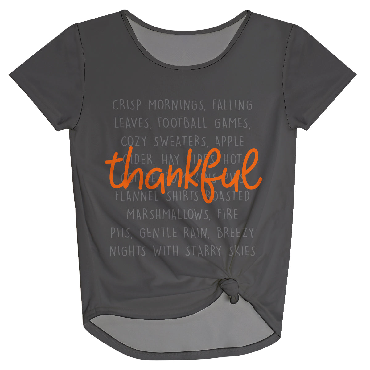Thankful Gray Knot Top