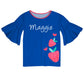 Strawberries Name Royal Short Sleeve Ruffle Top