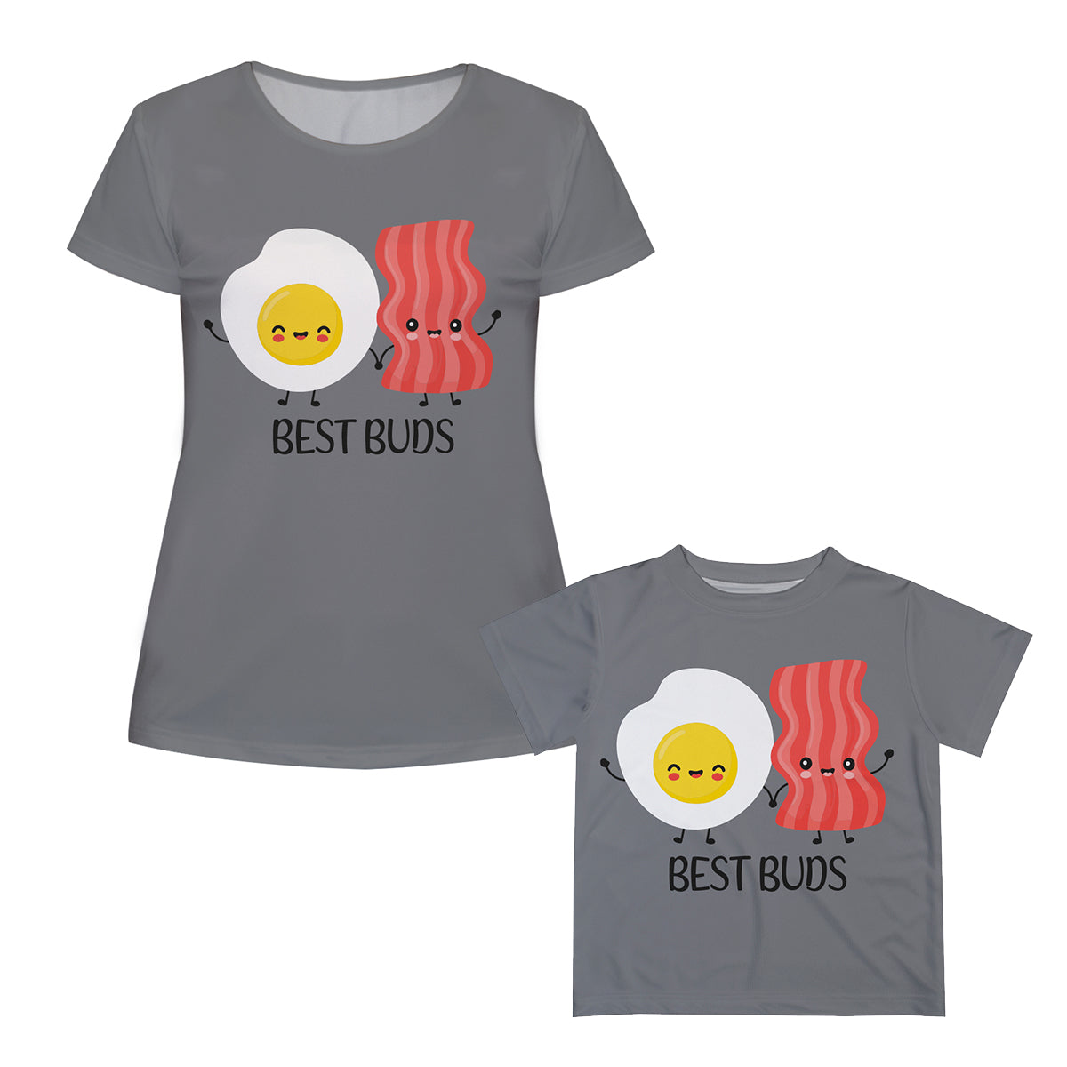 Best Buds Gray Short Sleeve Tee Shirt - Wimziy&Co.