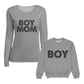 Boy Mom Gray Long Sleeve Tee Shirt - Wimziy&Co.