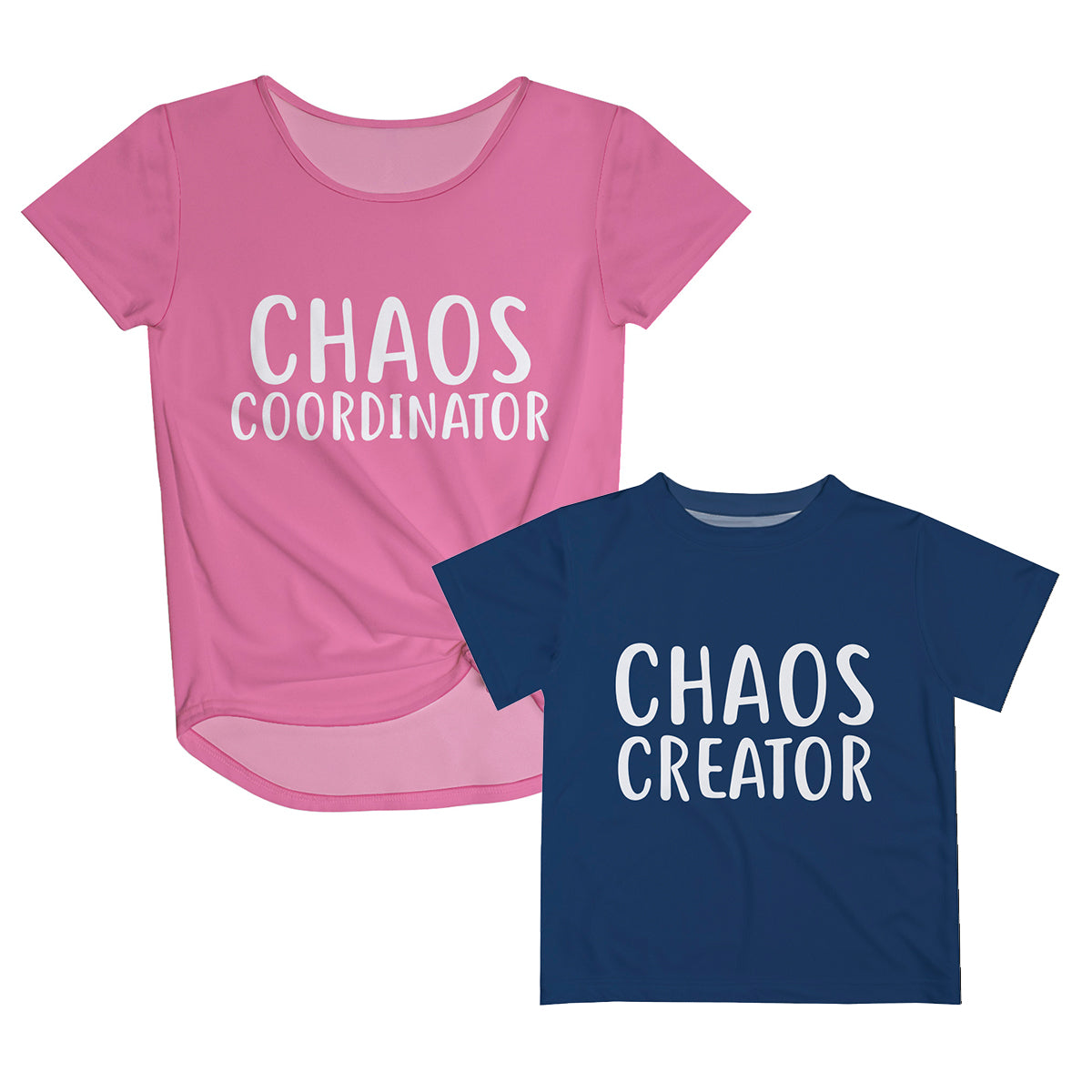 Chaos Coordinator Pink Short Sleeve Knot Top - Wimziy&Co.