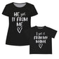He Got It From Black Short Sleeve Tee Shirt - Wimziy&Co.