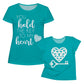 Heart and Key Turquoise Short Sleeve Tee Shirt - Wimziy&Co.
