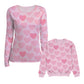 Hearts Print Pink Long Sleeve Tee Shirt - Wimziy&Co.