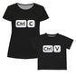 Key Combination Black Short Sleeve Tee Shirt - Wimziy&Co.