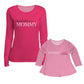 Mommys Girl Personalized Name Pink Long Sleeve Laurie Top - Wimziy&Co.