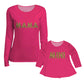 Mini Leopard Print Hot Pink Long Sleeve Laurie Top - Wimziy&Co.
