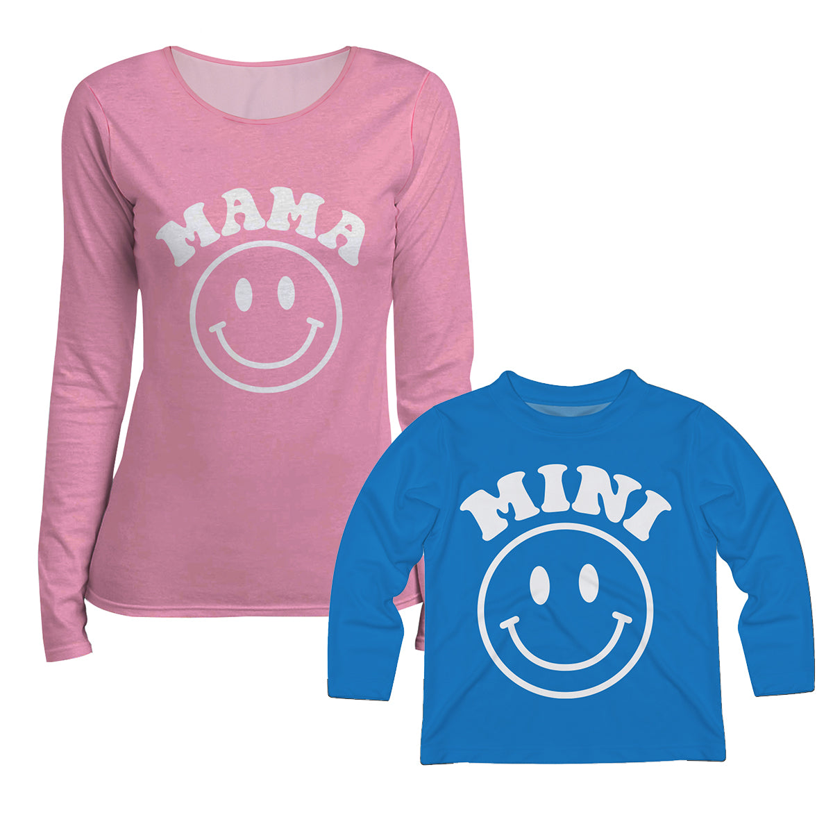 Smile Face Royal Long Sleeve Tee Shirt - Wimziy&Co.