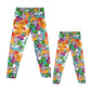 Tropical Fruits Print White Leggings - Wimziy&Co.