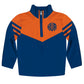Block Personalized Monogram Navy and Orange Heavy Weight Performance 4-way Stretch 1/4 Zip Pullover