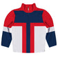 Geometric Design Red and White Weight 1/4 Zip Pullover