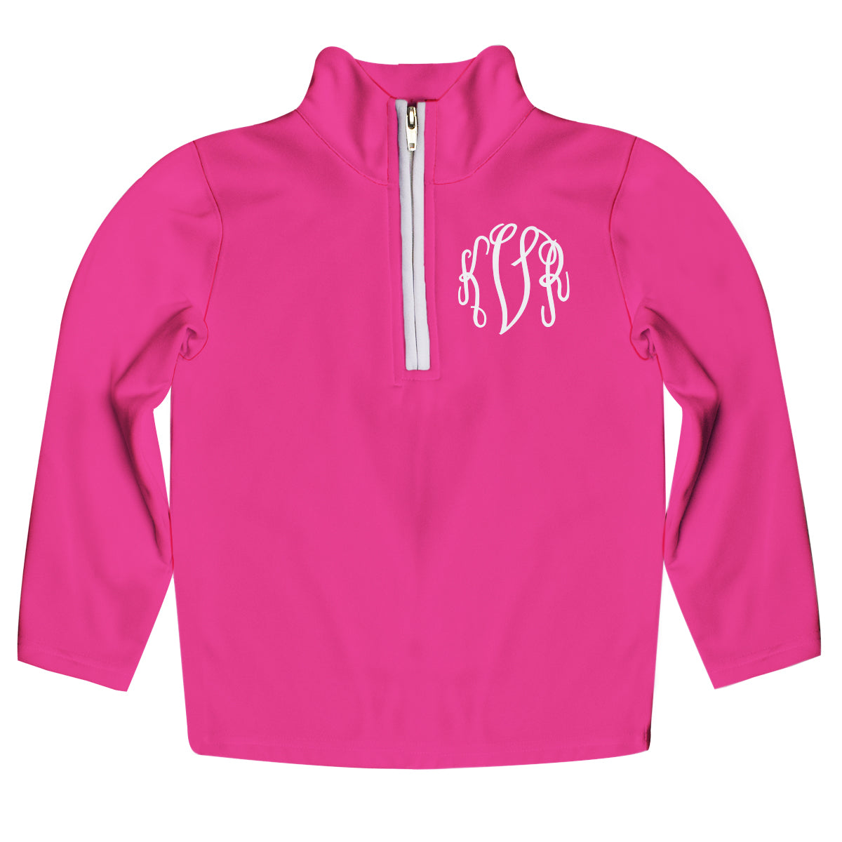 Personalized Monogram Pink Heavy Weight Performance 4-way Stretch 1/4 Zip Pullover