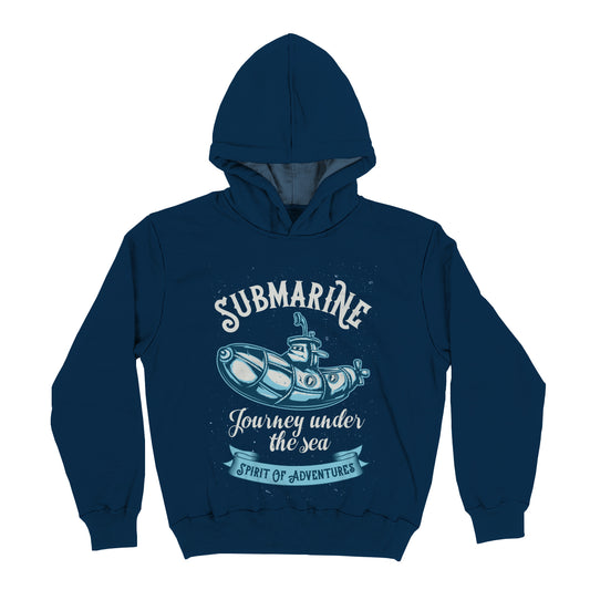 Submarine Navy Heavy Weight Performance 4-way Stretch Hoodie