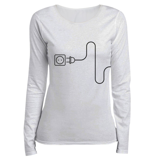 Electrici Elementes White Long Sleeve Tee Shirt