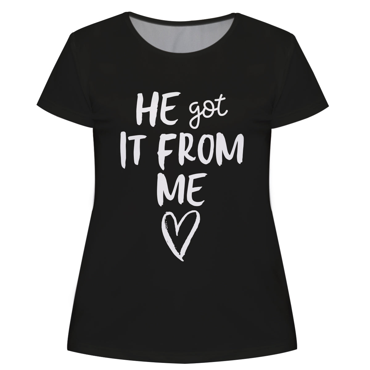 He Got It From Black Short Sleeve Tee Shirt