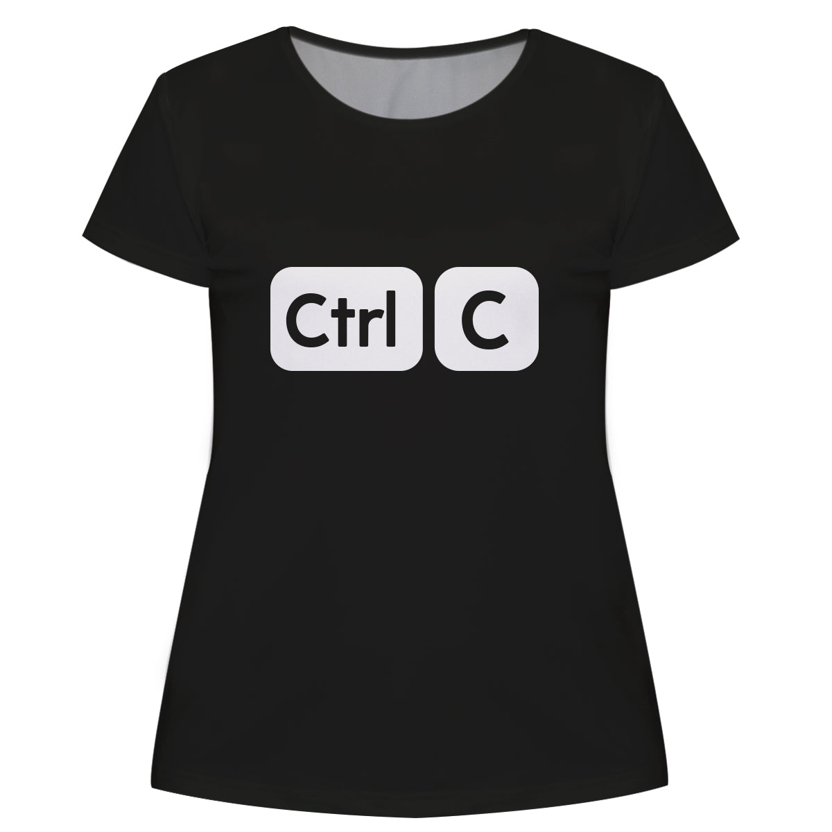 Key Combination Black Short Sleeve Tee Shirt