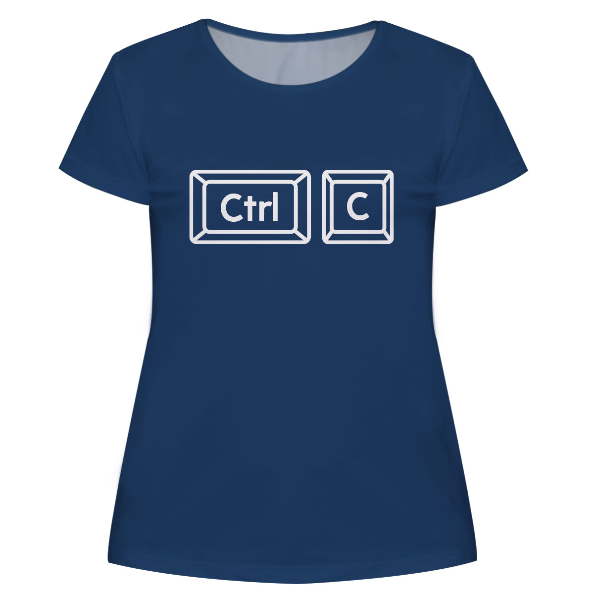 Key Combination Navy and White Short Sleeve Tee Shirt