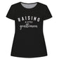 Raising A Little Gentleman Black Short Sleeve Tee Shirt