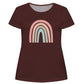 Rainbow Brown Short Sleeve Tee Shirt
