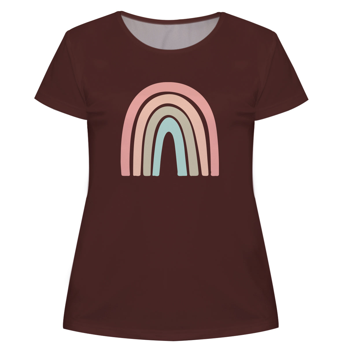 Rainbow Brown Short Sleeve Tee Shirt