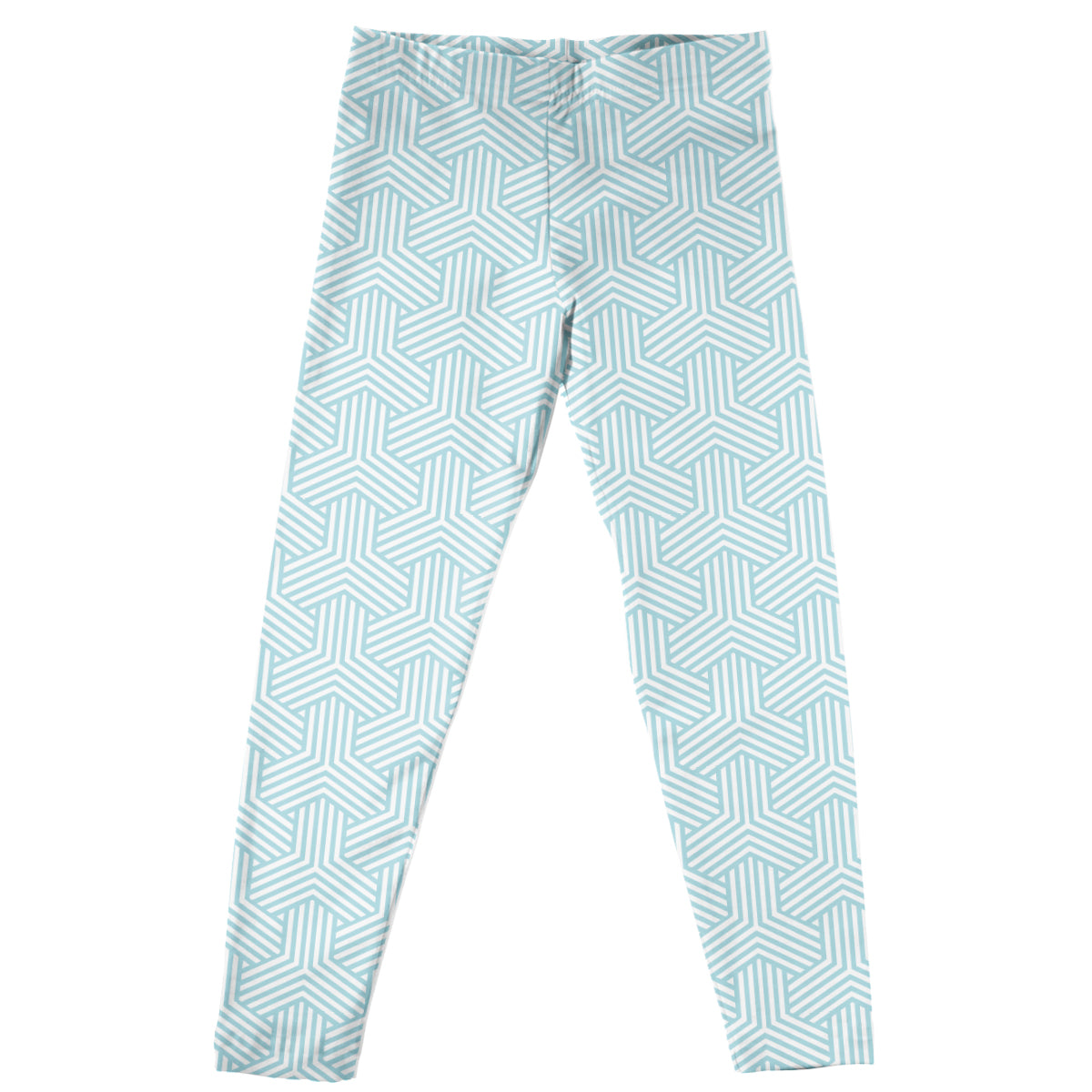 Geometric Print Turquoise Leggings