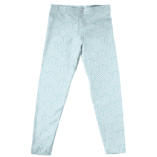 Geometric Print Turquoise Leggings