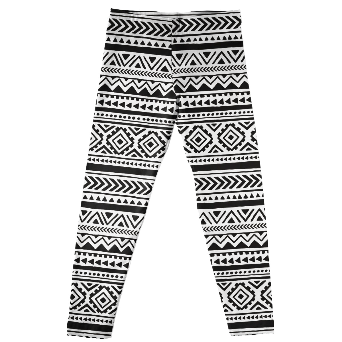 Tribal Print Black and White Leggings