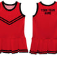 Red Black Sleeveless Cheerleader Dress - Wimziy&Co.