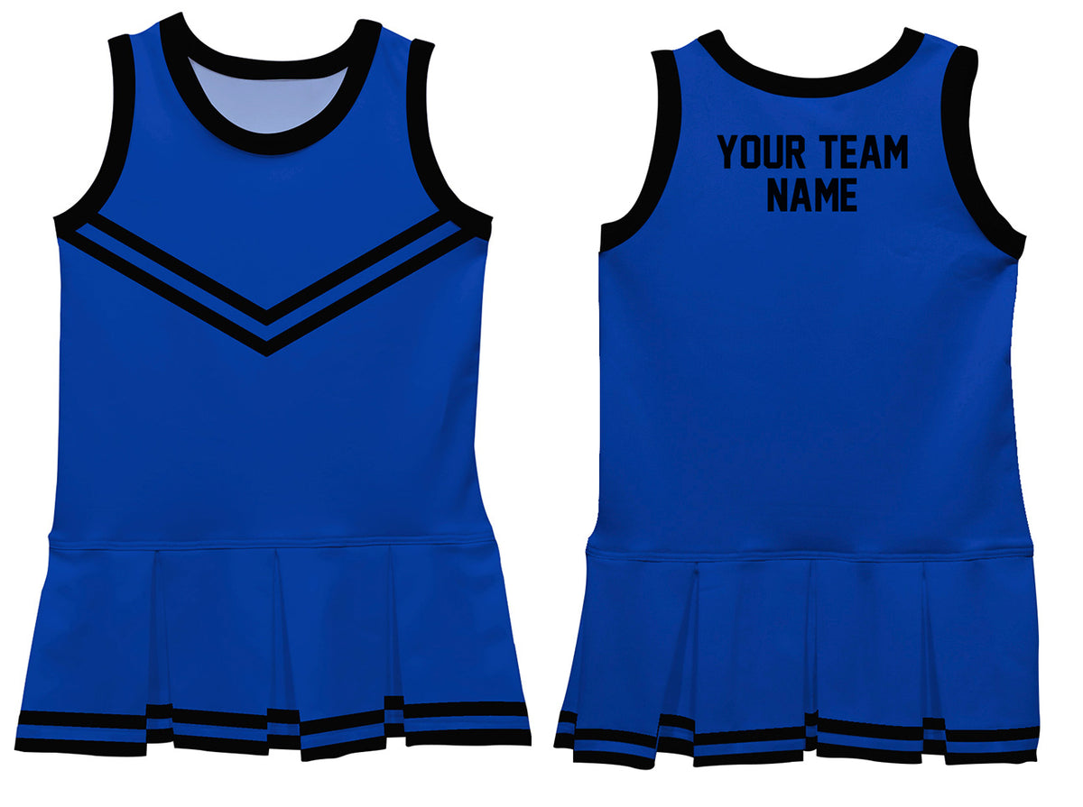 Royal Black Sleeveless Cheerleader Dress - Wimziy&Co.