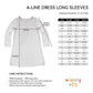 Woondland Friends Brown Long Sleeve A Line Dress - Wimziy&Co.