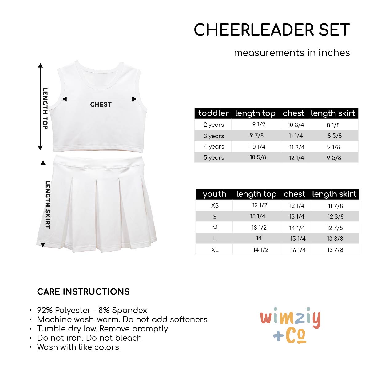 Navy & White Sleeveless Cheerleader Set V2 - Wimziy&Co.