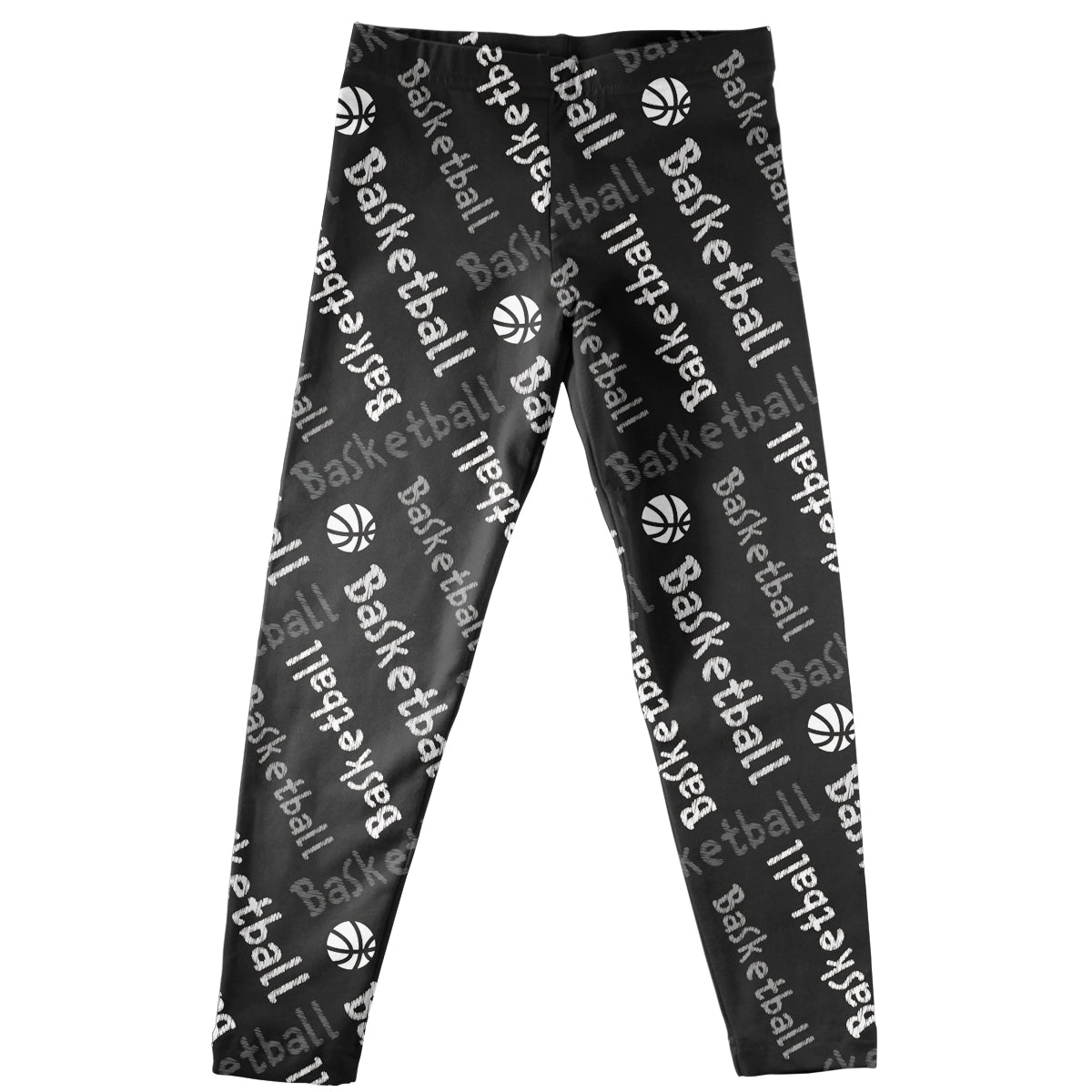 Basketball Text Black Leggings