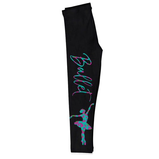 Blue Ballet Text Leggings