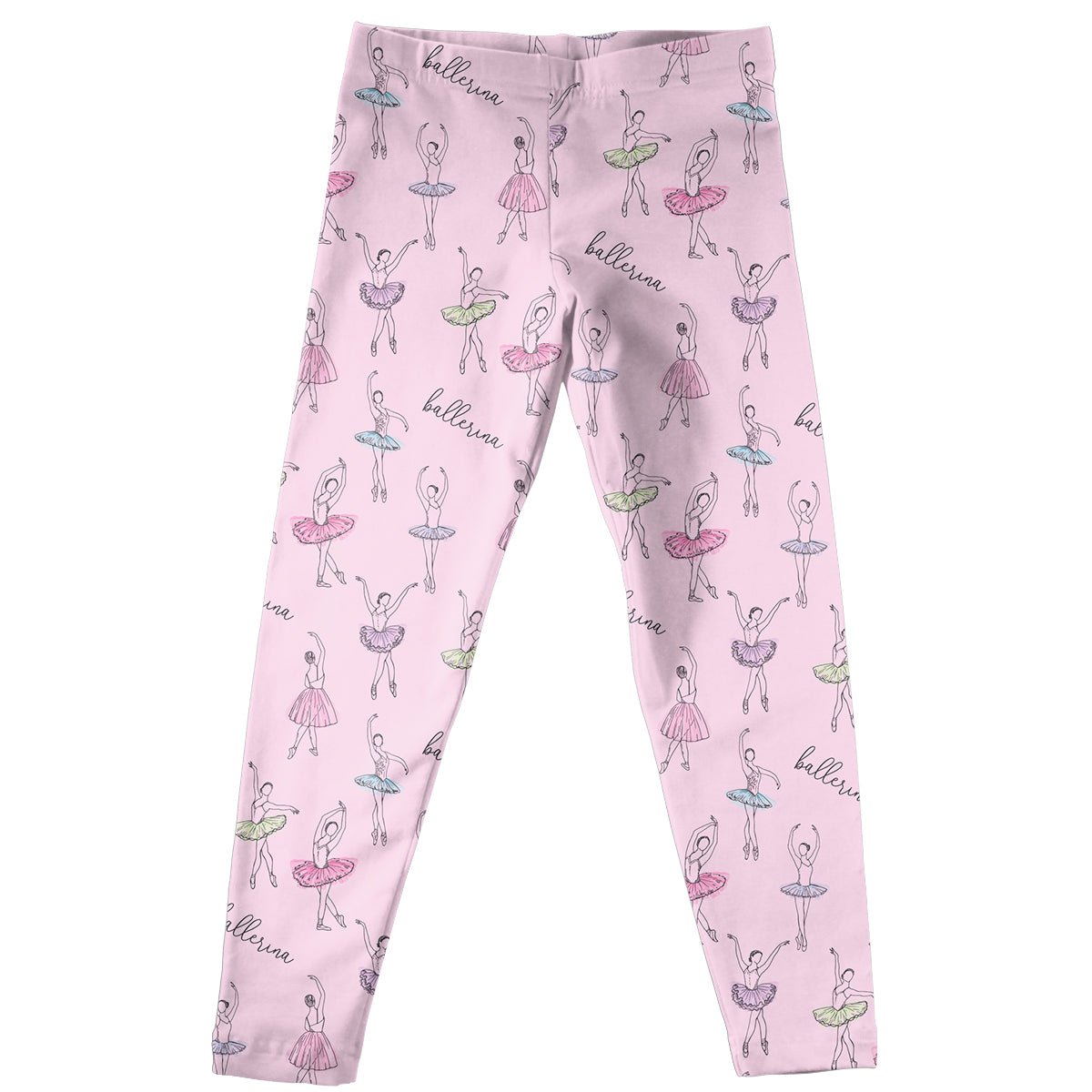 Ballerina Print Light Pink Leggings